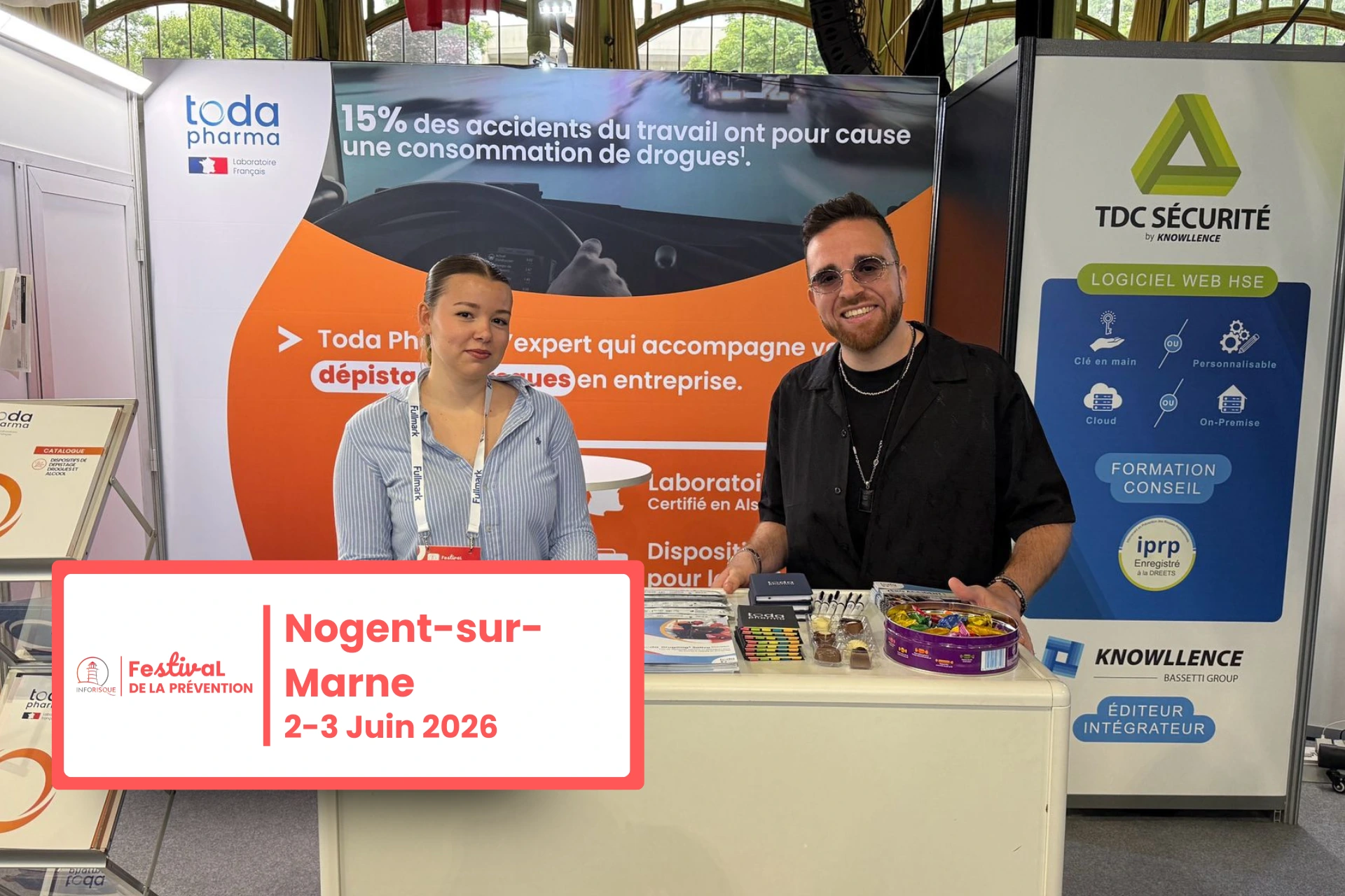 Équipe Toda Pharma au stand C5 du Festival de la Prévention Inforisque 2026
